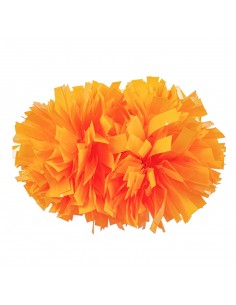 Pom Pon Professionale Cheerleading 4” con Impugnatura Centrale - Neon Giallo