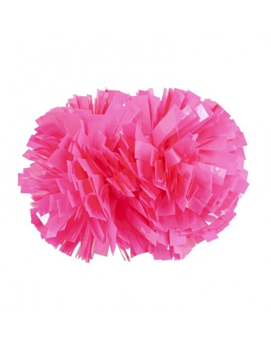 Pompons Professionnels Cheerleading 4” avec Poignée Centrale - Neon Rose