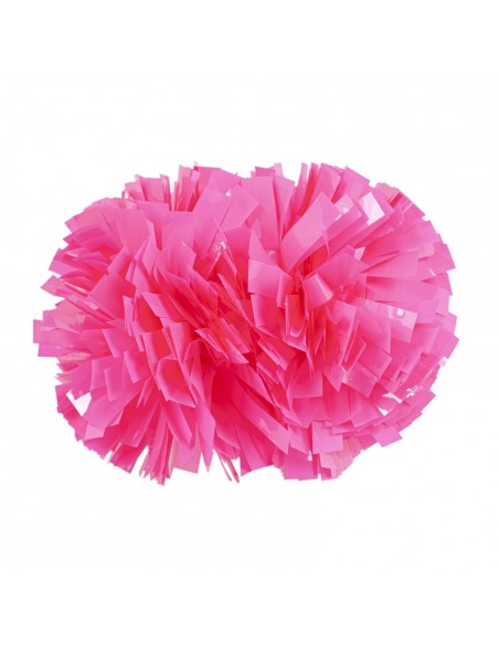 Pompons Professionnels Cheerleading 4” avec Poignée Centrale - Neon Rose