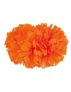 Pom Pon Professionale Cheerleading 4” con Impugnatura Centrale - Neon Arancione