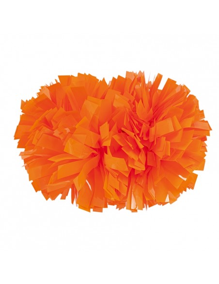 Pom Pon Professionale Cheerleading 4” con Impugnatura Centrale - Neon Arancione
