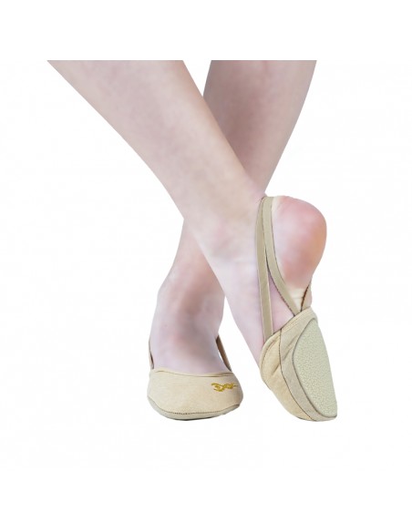 Venturelli Soft shape - Demi-pointe microfibre, semelle en caoutchouc FIN DE STOCK