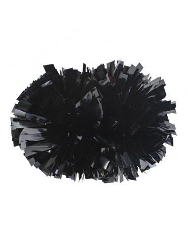 Pom Pon Professionale Cheerleading 4” con Impugnatura Centrale - Metallico Nero