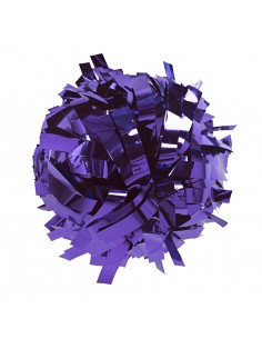 Pom-pom profesional 6" con asa central – Metálico Violeta