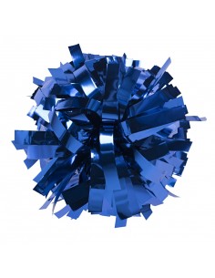 Pom-pom profesional 6" con asa central – Metálico Azul