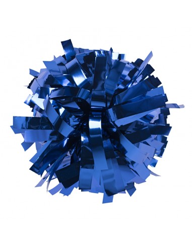 Pom Pon Professionale 6” con Impugnatura Centrale - Metallico Blu