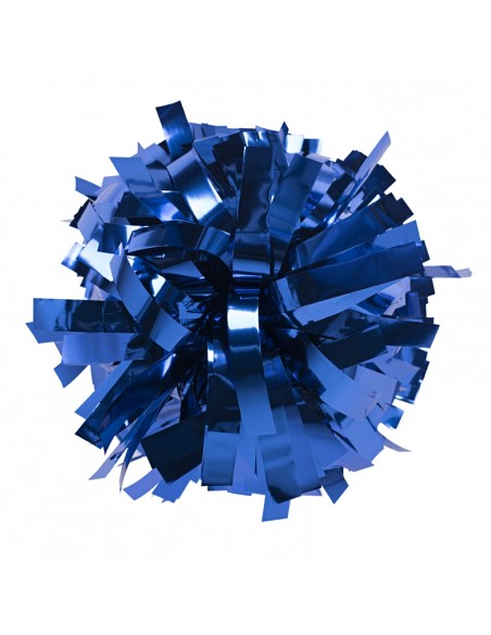 Pom Pon Professionale 6” con Impugnatura Centrale - Metallico Blu