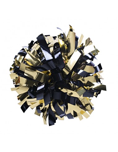 Pom pon professionale 6" con impugnatura centrale - Metallico Oro e Nero