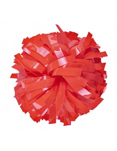Pompon professionnel 6" avec poignée centrale – Neon Rouge