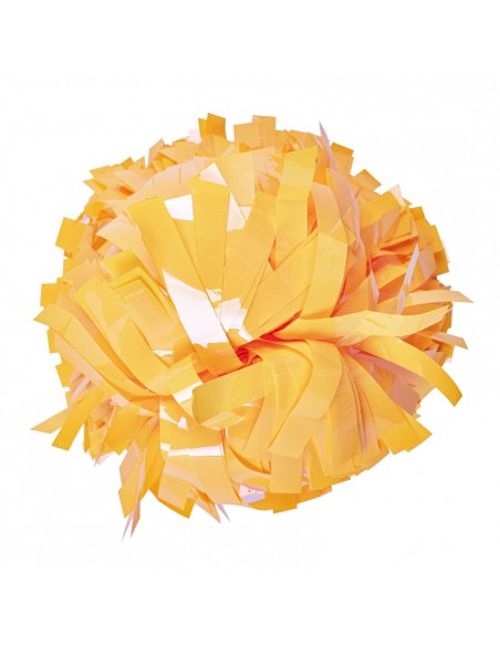 Professional 6" pom with baton handle – Neon Yellow