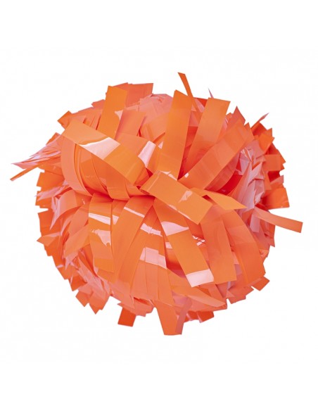 Professional 6" pom with baton handle – Neon Orange
