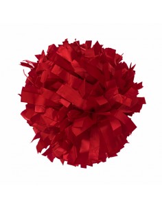 Pom pon 6 Metallico rosso Plastica bianco