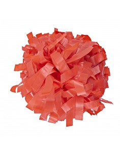 Pom-pom profesional 6" con asa central – Plástico Naranja