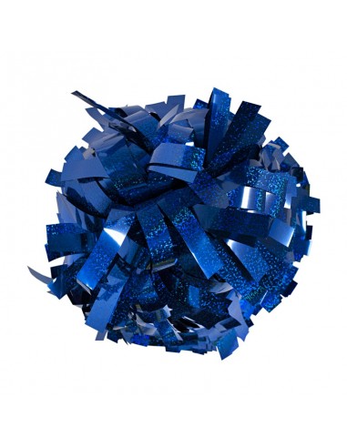 Pom pon professionale 6" con impugnatura centrale - Olografico Blu