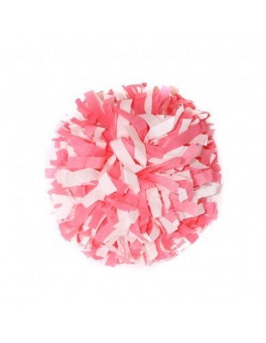 Pom pon 6" PVC Bianco e Rosa