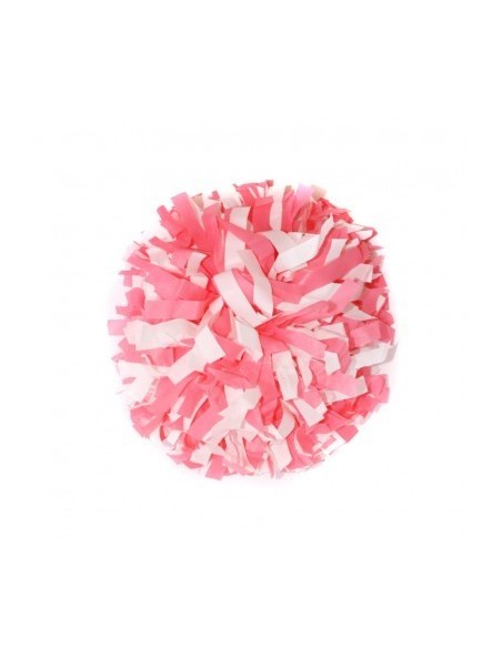 Pom pon 6" PVC Bianco e Rosa