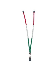 Sifflet avec cordon de strass couleurs Italie