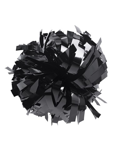 Pom pon professionale 6" con impugnatura centrale - Metallico Nero