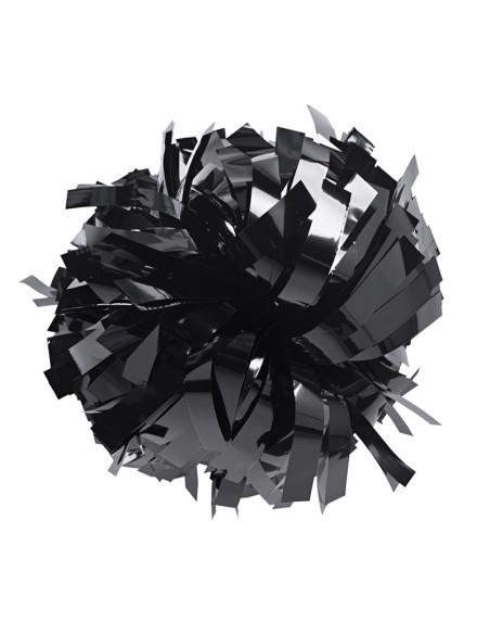 Pom pon professionale 6" con impugnatura centrale - Metallico Nero