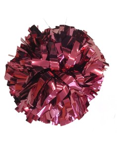 Pom pon professionale 6" con impugnatura centrale - Metallico Granata