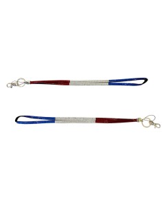 Porta Credenciales de Strass Blanco Rojo Azul | Lanyard Deportivo | Hera Sport 2