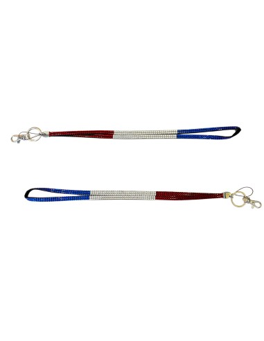 Porta Badge Strass Bianco Rosso Blu per Gare | Hera Sport