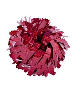 Pom pon professionale 8" con impugnatura centrale - Olografico Rosso