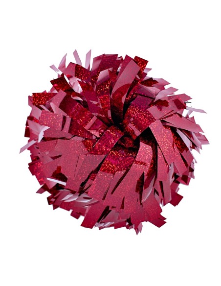 Pom-pom profesional 8" con asa central – Holographic Rojo