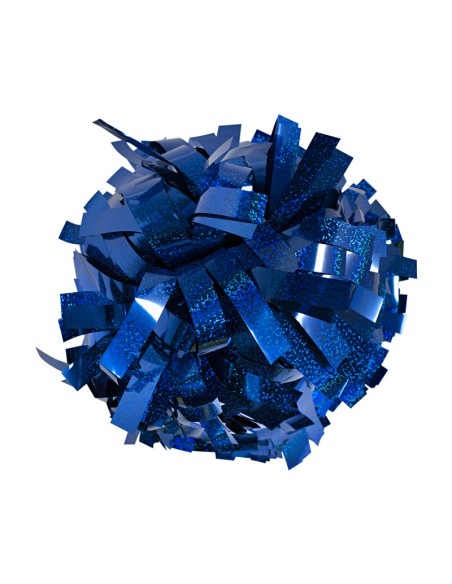Pom pon professionale 8" con impugnatura centrale - Olografico Royal Blu