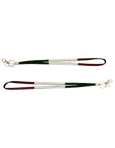 Porta Badge Strass Bianco Rosso Verde per Gare | Hera Sport 2