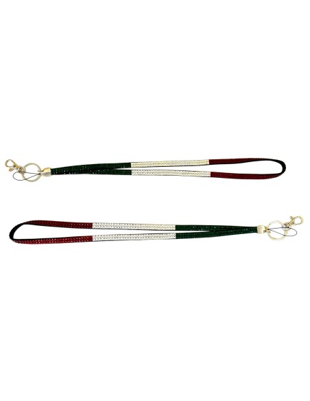 Porta Badge Strass Bianco Rosso Verde per Gare | Hera Sport
