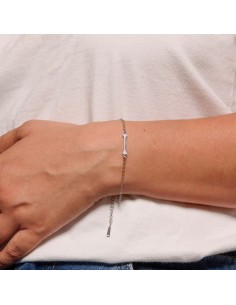 Bracelet bâton Twirling, acier et émail 2