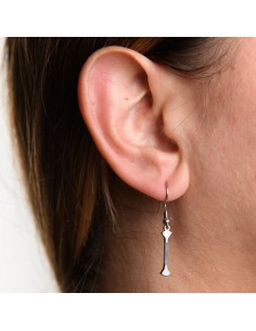 Pendientes Baton Twirling, acero y esmalte 2