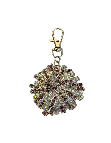 Ciondolo Poms con strass - Lilla