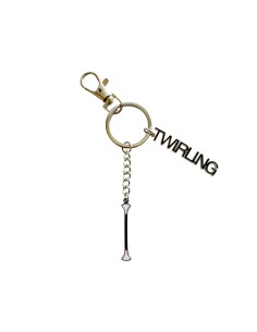 Colgante Llavero Twirling acero inoxidable NEGRO