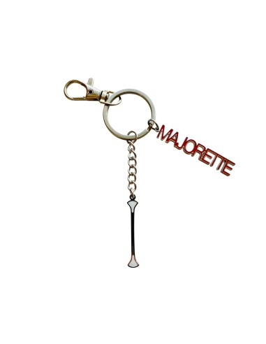 Colgante Llavero Majorette acero inoxidable ROJO