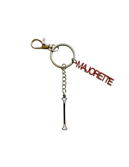 Colgante Llavero Majorette acero inoxidable ROJO