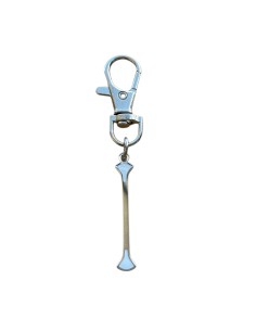 Charm avec crochet, Baton Twirling acier et émail