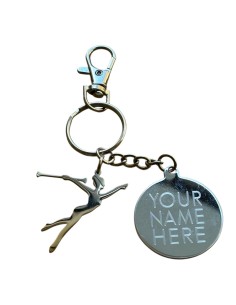 Charm con gancho, Baton Twirler acero, personalizable