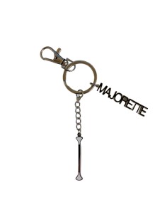 Colgante Llavero Majorette acero inoxidable BLANCO