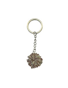 Colgante  pompones con pedreria - Lila
