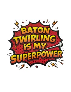 Adesivo Twirling Super Power - 10 pezzi
