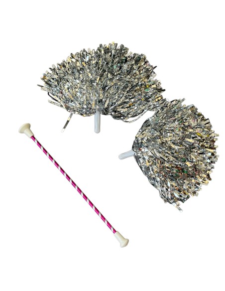 Mini Baton Twirling JIMBO Kit con 2 Mini Pom Pon | Baby Majorette
