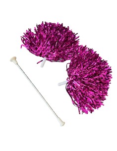 Kit JIMBO Mini Bastón de Twirling con 2 Mini Pompones | Baby Majorette