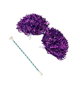 Kit JIMBO Mini Bâton de Twirling avec 2 Mini Pompons | Baby Majorette